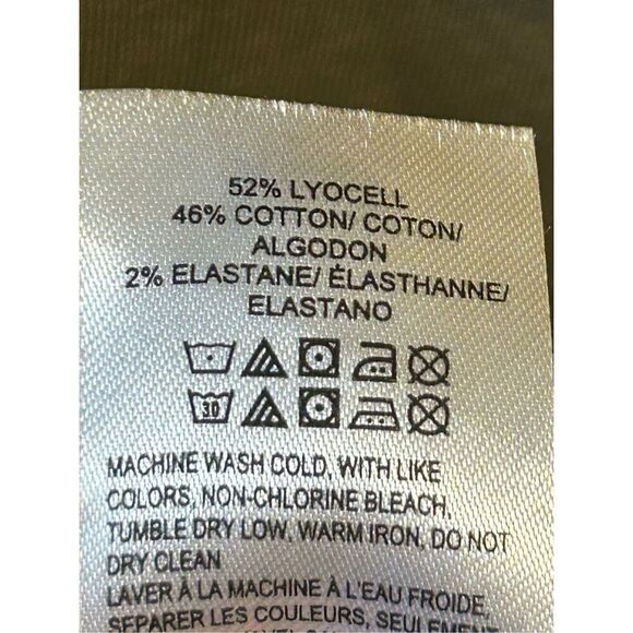 Lucky Brand Size Small Olive Green Utility Cargo Jacket Military Lyocell (0719) - Picture 8 of 8